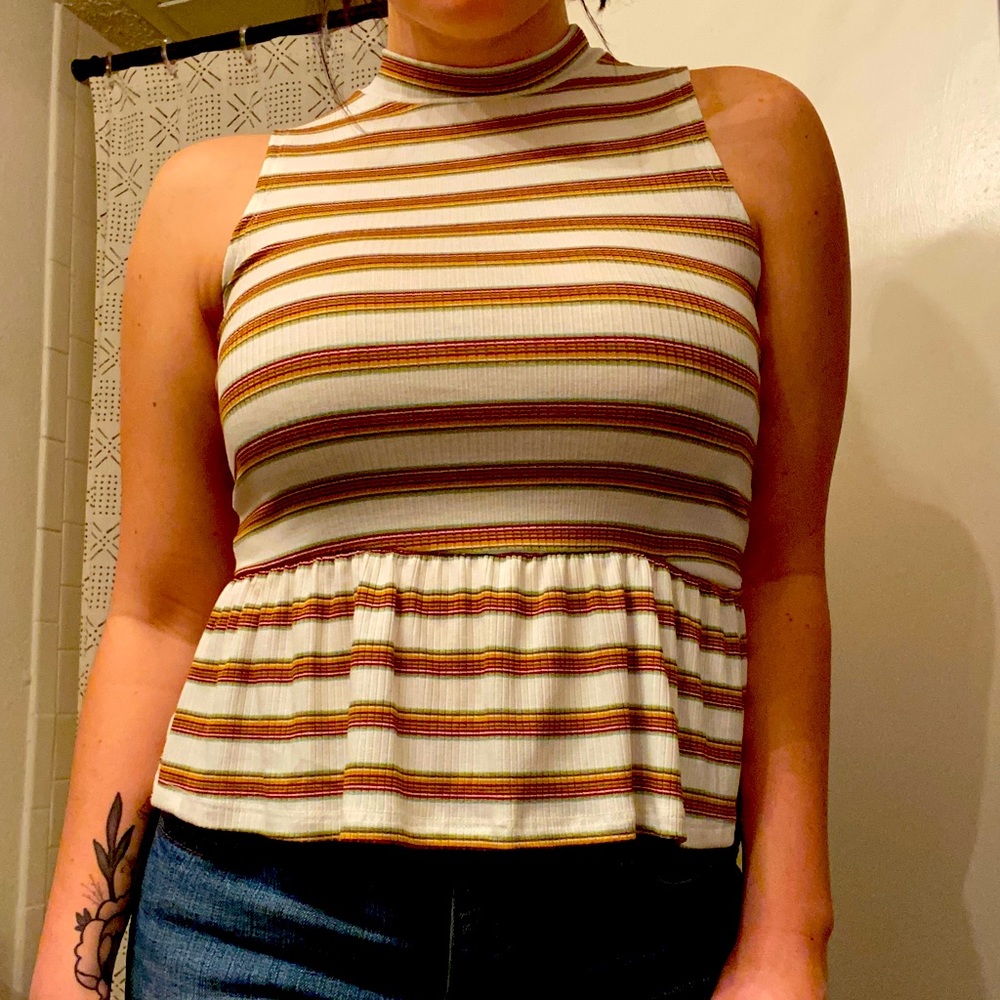 High Neck Baby Doll Tank (cropped)